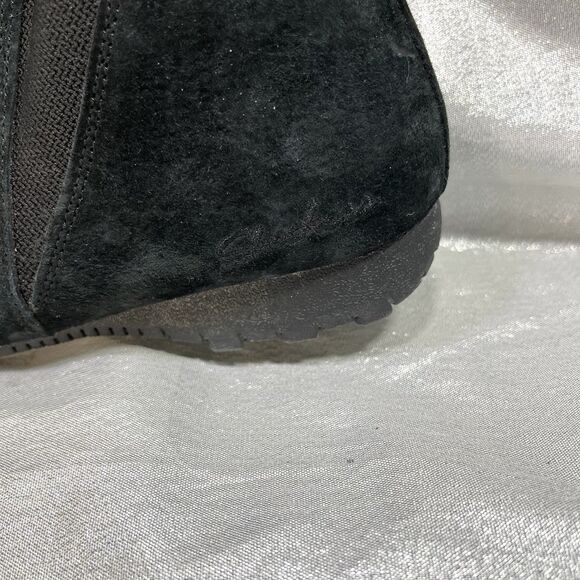 SKECHERS Bikers Mc-Bellore Relaxed Fit Black Suede Booties Women's Size 9.5 - Picture 7 of 10